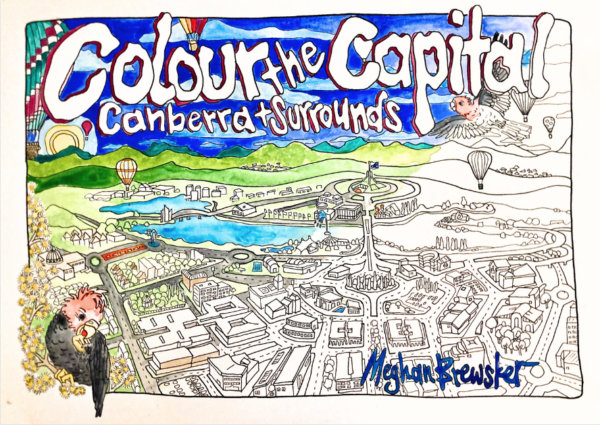 Colouring book, colouring in book, canberra colouring book, canberra coloring book,